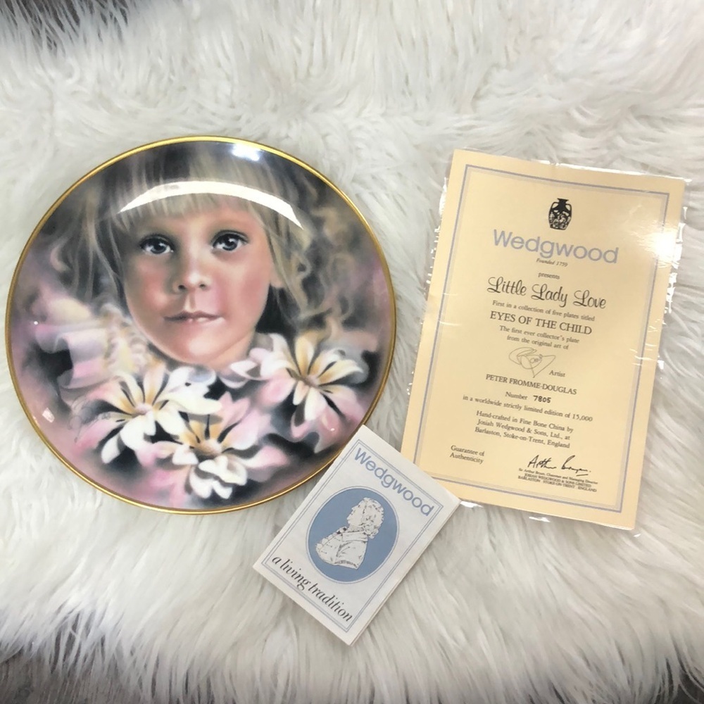 Vintage Wedgwood Collector Plate " Little Lady Love" by Peter Fromme-Douglas,